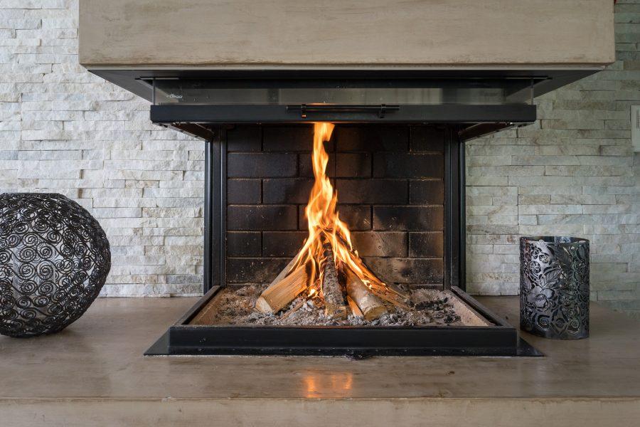 upscale minimalist fireplace design